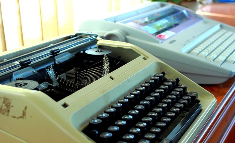 Old Typewriters side by side